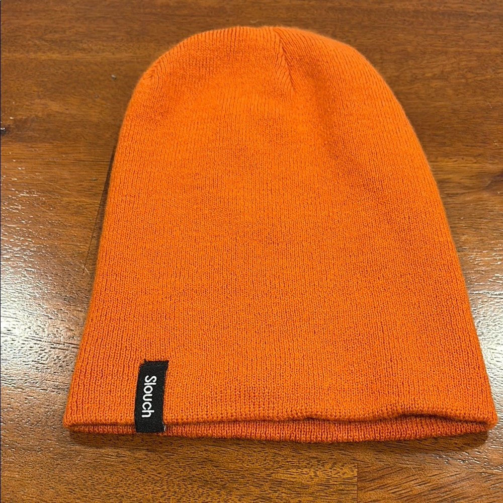 Slouch toddler orange winter beanie
